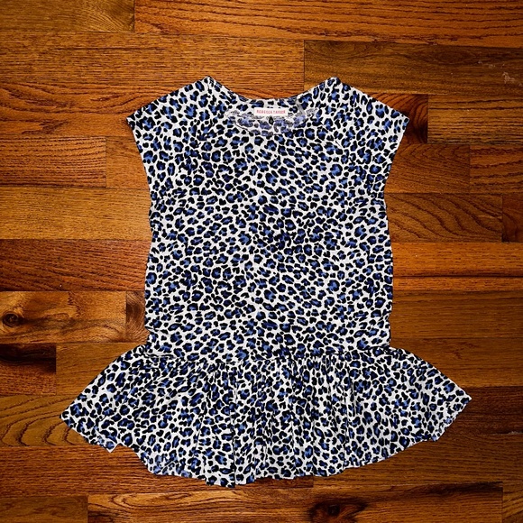 Rebecca Taylor Tops - Rebecca Taylor Blue Animal Print Sleeveless Blouse Size M.